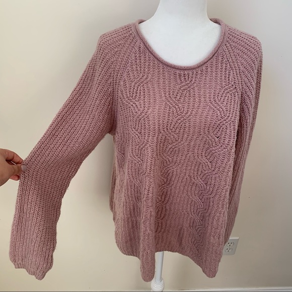 Sonoma Light Pink Knit Raglan Oversized Sweater - Picture 2 of 7